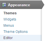 Выберите из меню WordPress -> Внешний вид -> Редактор
